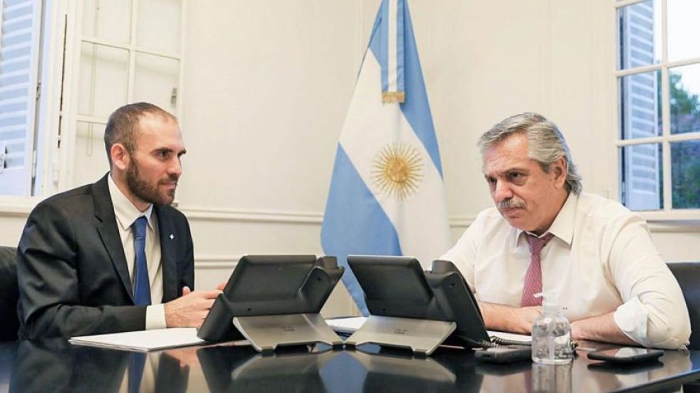 Martín Guzmán y Alberto Fernández. 