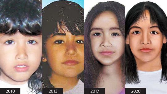 Imagen. Cuando Sofía Herrera desapareció tenía 3 años y su mamá ahora se esperanza con encontrarla tras la actualización del rostro que dibujó Alberto Suárez.
