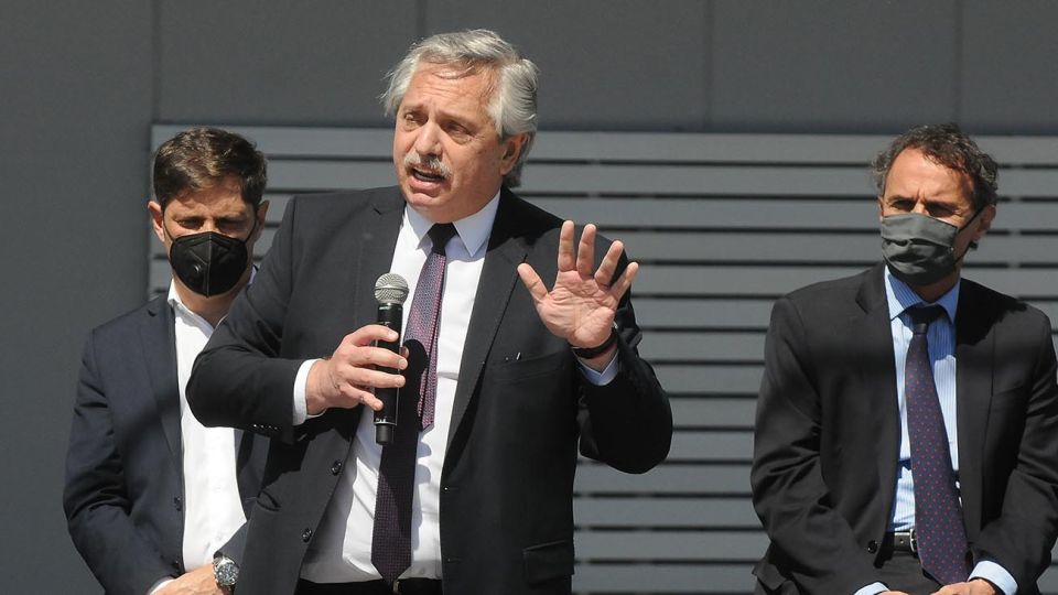 El presidente Alberto Fernández en Escobar.