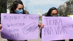 Obelisco, manifestaciones a favor de las tomas de tierras en Guernica-20200929