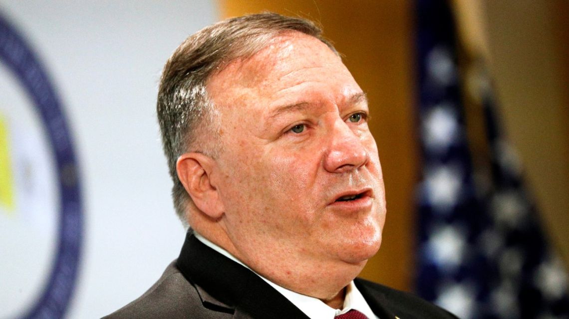 US Secretary of State Mike Pompeo delivers a speech in Rome on Wednesday, September 30, 2020.