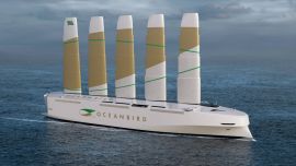 El Oceanbird será el primer velero de carga del mundo. Podrá transportar 7.000 vehículos y sus velas elevarse más de 100 m.