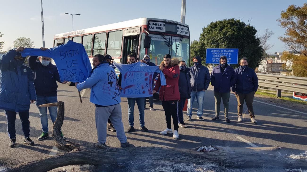 Corte de choferes en avenida General Paz