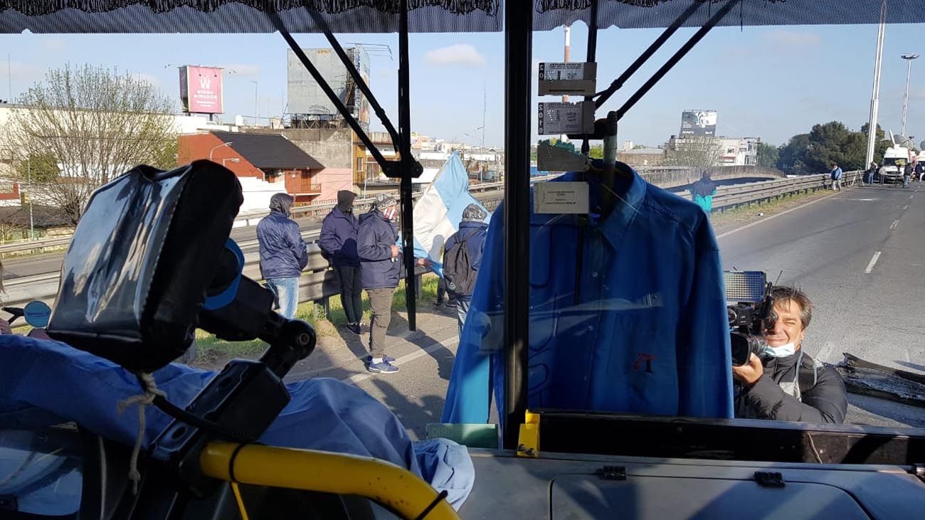 Corte de choferes en avenida General Paz