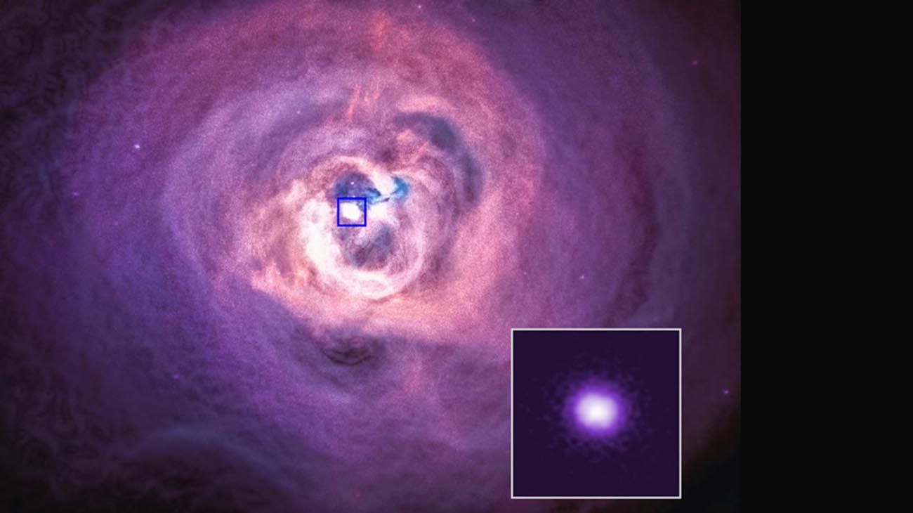 Detectan Galaxias Atrapadas en la Red de un Agujero Negro Supermasivo