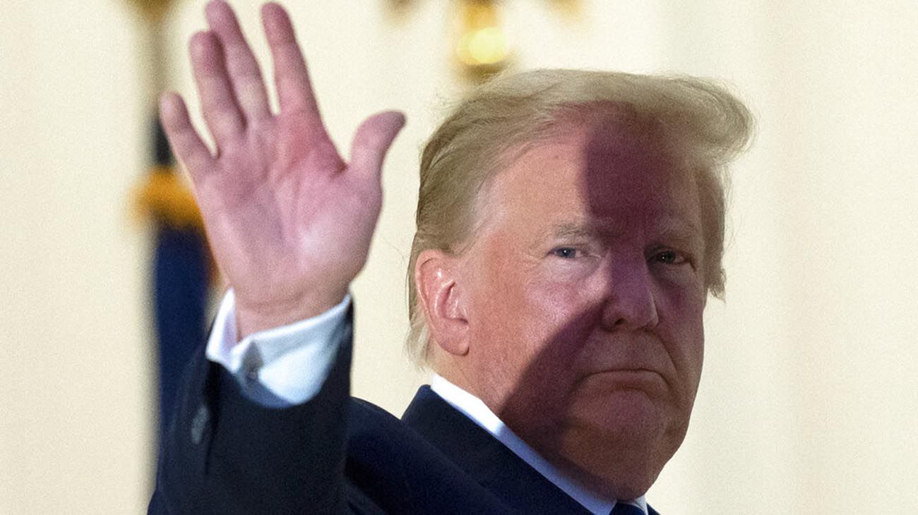 Trump que salió del hospital y llego a la casa Blanca