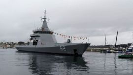El ARA Piedrabuena es un patrullero oceánico de la clase Gowind, diseñado por empresa de defensa Naval Group.