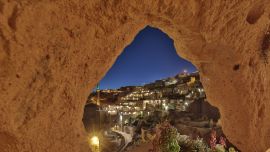Vistas de Capadocia desde el hotel Argos in Cappadocia.
