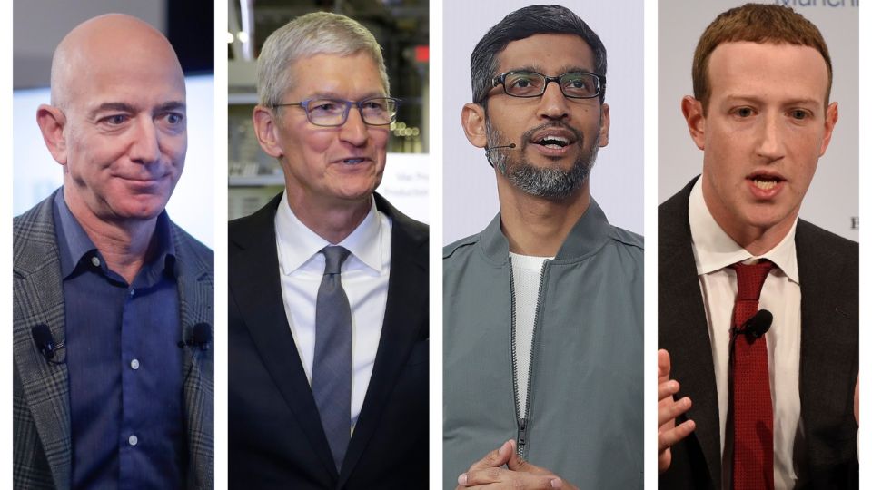 Amazon Jeff Bezos Apple Tim Cook Google Sundar Pichai Facebook Mark Zuckerberg g_20201006