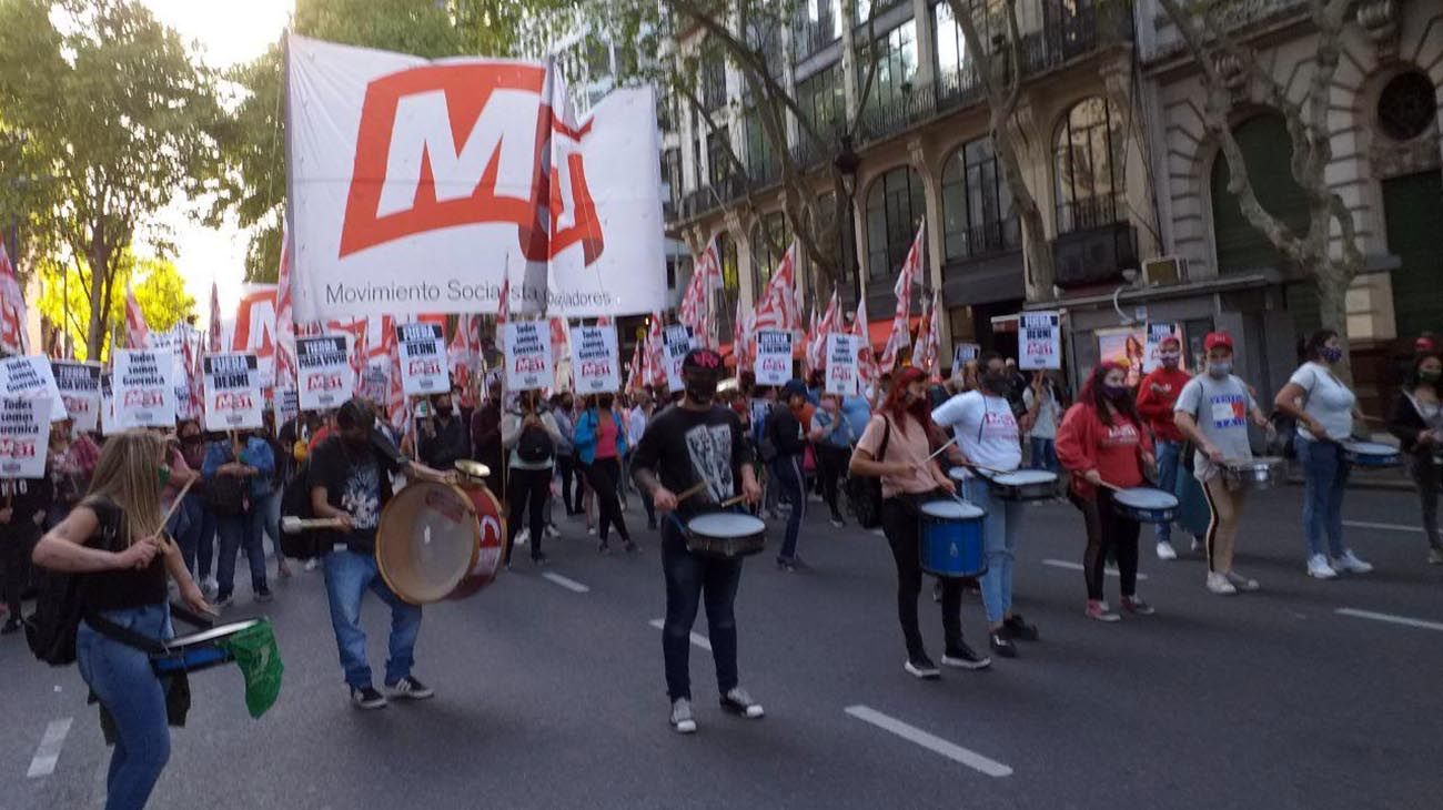 Marcha de grupos de izquierda