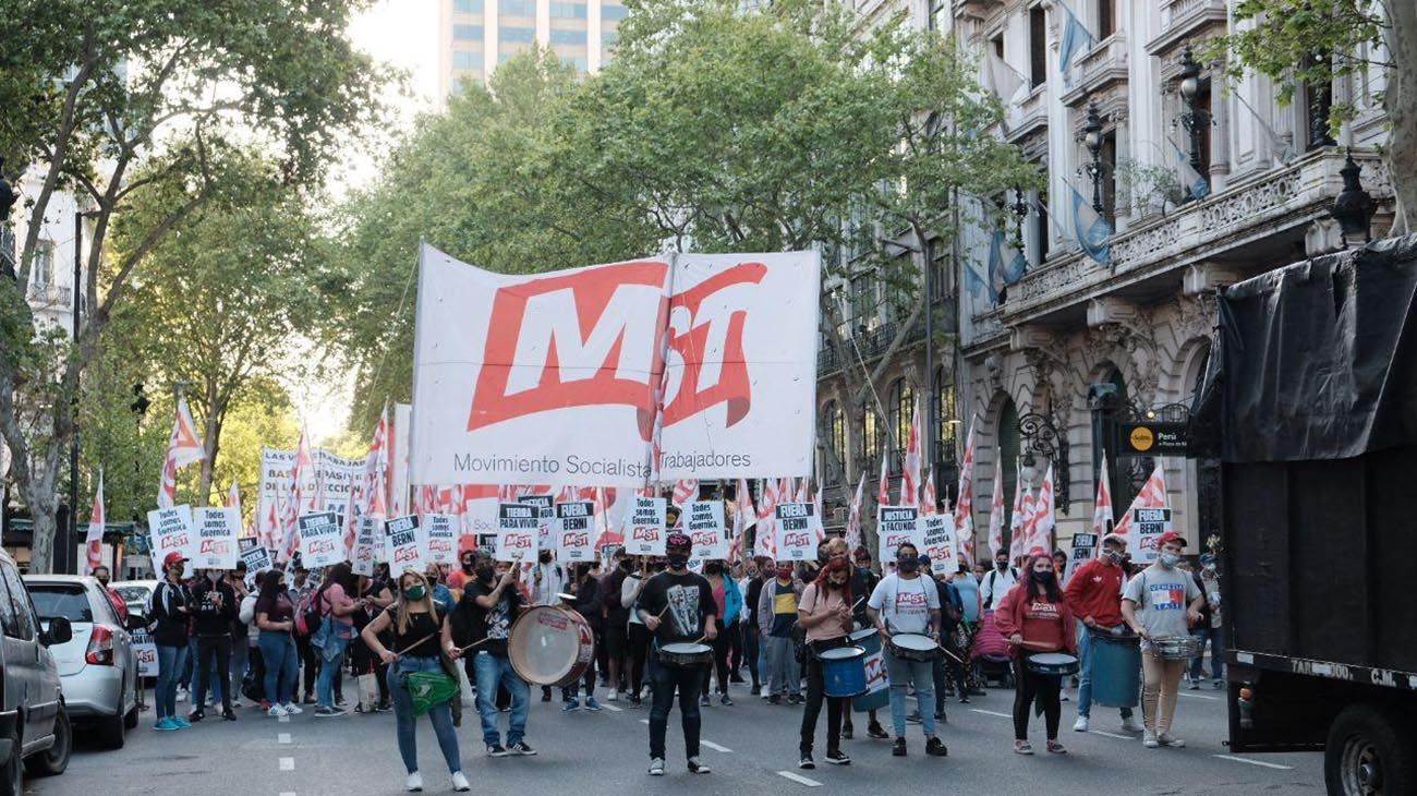Marcha de grupos de izquierda