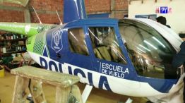 El helicóptero ploteado como de la Policía Bonaerense, hallado en Paraguay.