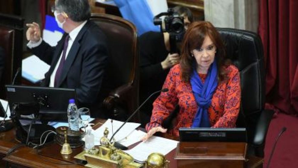 Cristina Fernández en el senado
