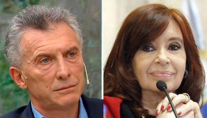 El ex presidente Mauricio Macri y la vice presidente Cristina Fernández