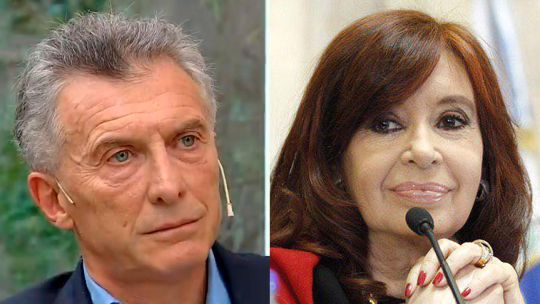 El ex presidente Mauricio Macri y la vice presidente Cristina Fernández