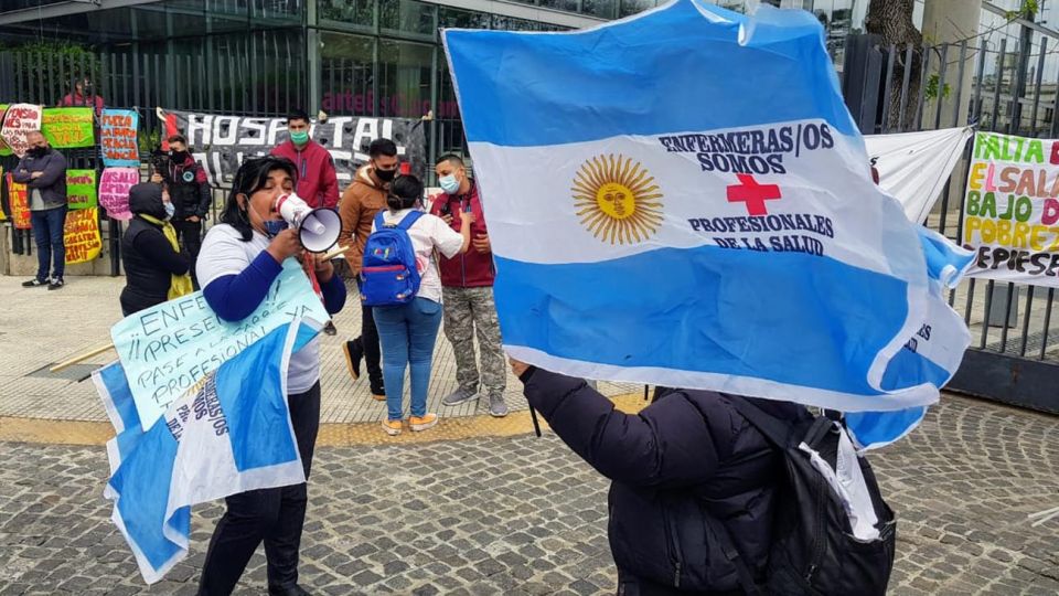 Protesta de enfermeros de hospitales publicos