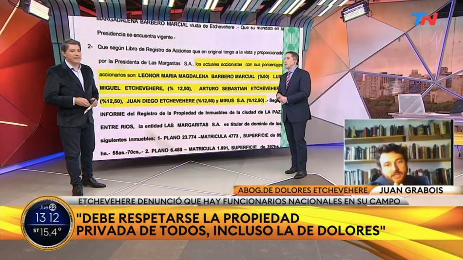 Cruce de Juan Grabois con Adrián Ventura y Guillermo Lobo en TN.