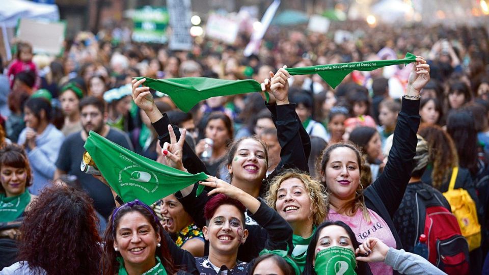 Campaña por la legalización del aborto. Foto: Cedoc.