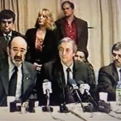Eduardo Sigal con Néstor Kirchner y Alberto Fernández | Foto:Cedoc