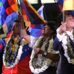 Nicolás Maduro, Evo Morales y Rafael Correa.  | Foto:CEDOC