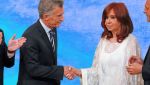 Frío saludo entre Mauricio Macri y Cristina Kirchner 