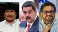 Evo Morales, Nicolas Maduro e Ivan Marquez de las FARC 20201026