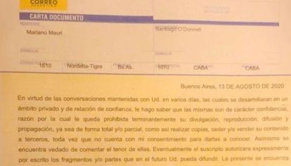 Las cartas documentos entre Mariano Macri y Santiago O'Donnell antes de que salga el libro
