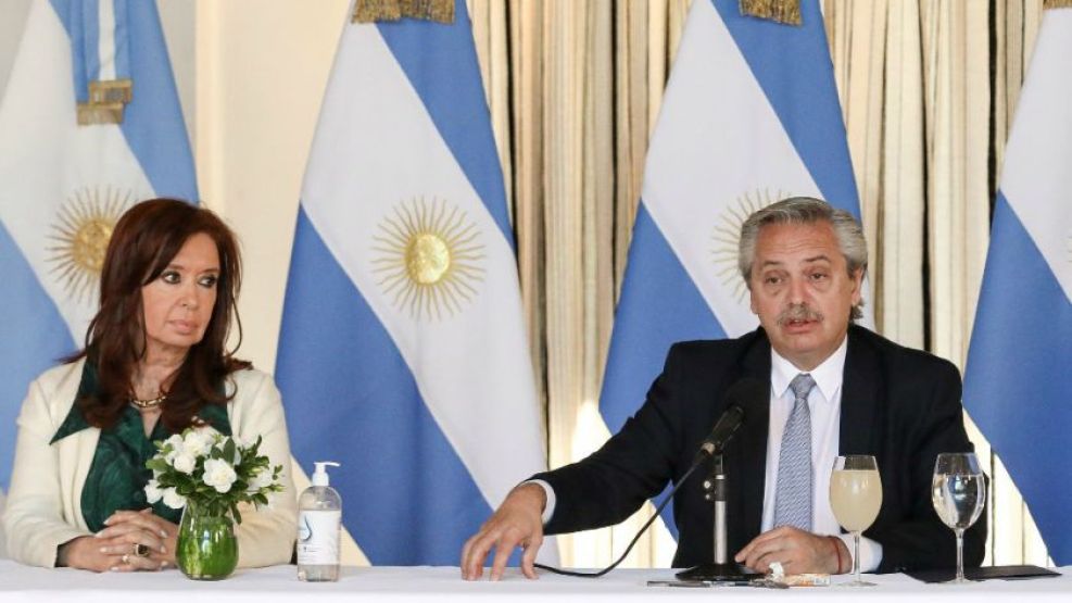Cristina Kirchner y Alberto Fernández. 