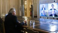 El Gobierno reunido con la Pastoral Social.