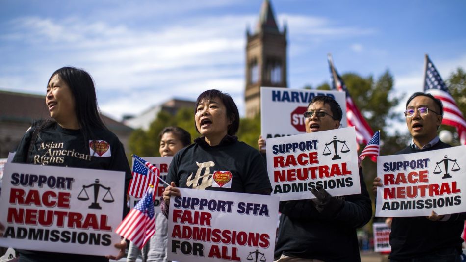Demonstrators Respond To Lawsuit Against Harvard's Admissions Practices