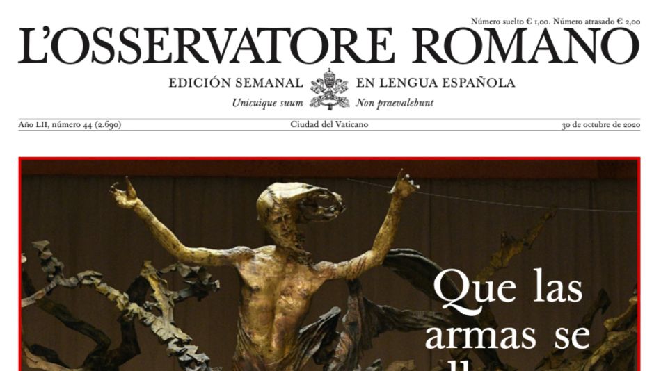 Portada del Osservatore Romano de esta semana.