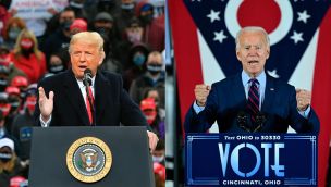 Donald Trump y Joe Biden, la lucha por la Casa Blanca en Estados Unidos.