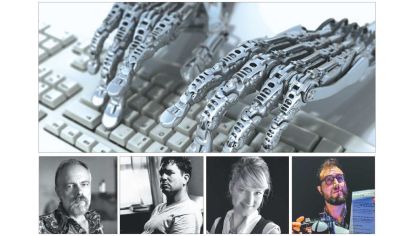 Otras voces, otros Ámbitos. De izq. a der.: Philip K. Dick (1928-1982), Jack Kerouac (1922-1969), Alinka Rutkowska y Ross Goodwin.