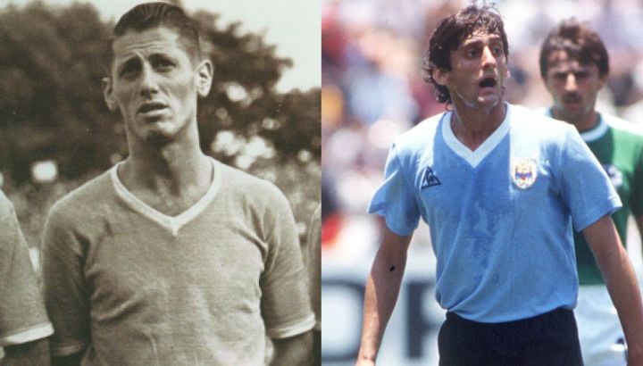 Juan Alberto Schaffino y Enzo Francescoli, símbolos de Uruguay y reconocidos por France Football.