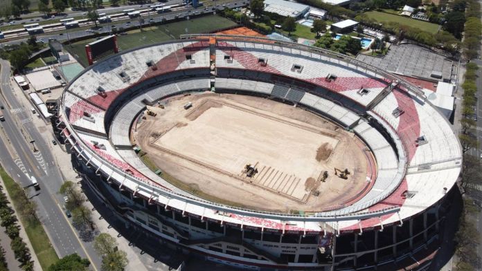 Weekend Viajes En Dron Cancha De River Plate Asi Estan Hoy Las Reformas