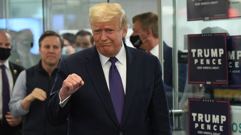 Trump se mostró optimismo en la previa al cierre de los comicios presenciales.
