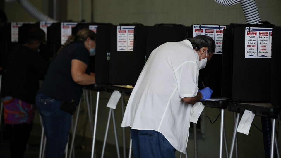 Elecciones en Estados Unidos. Votación presencial.