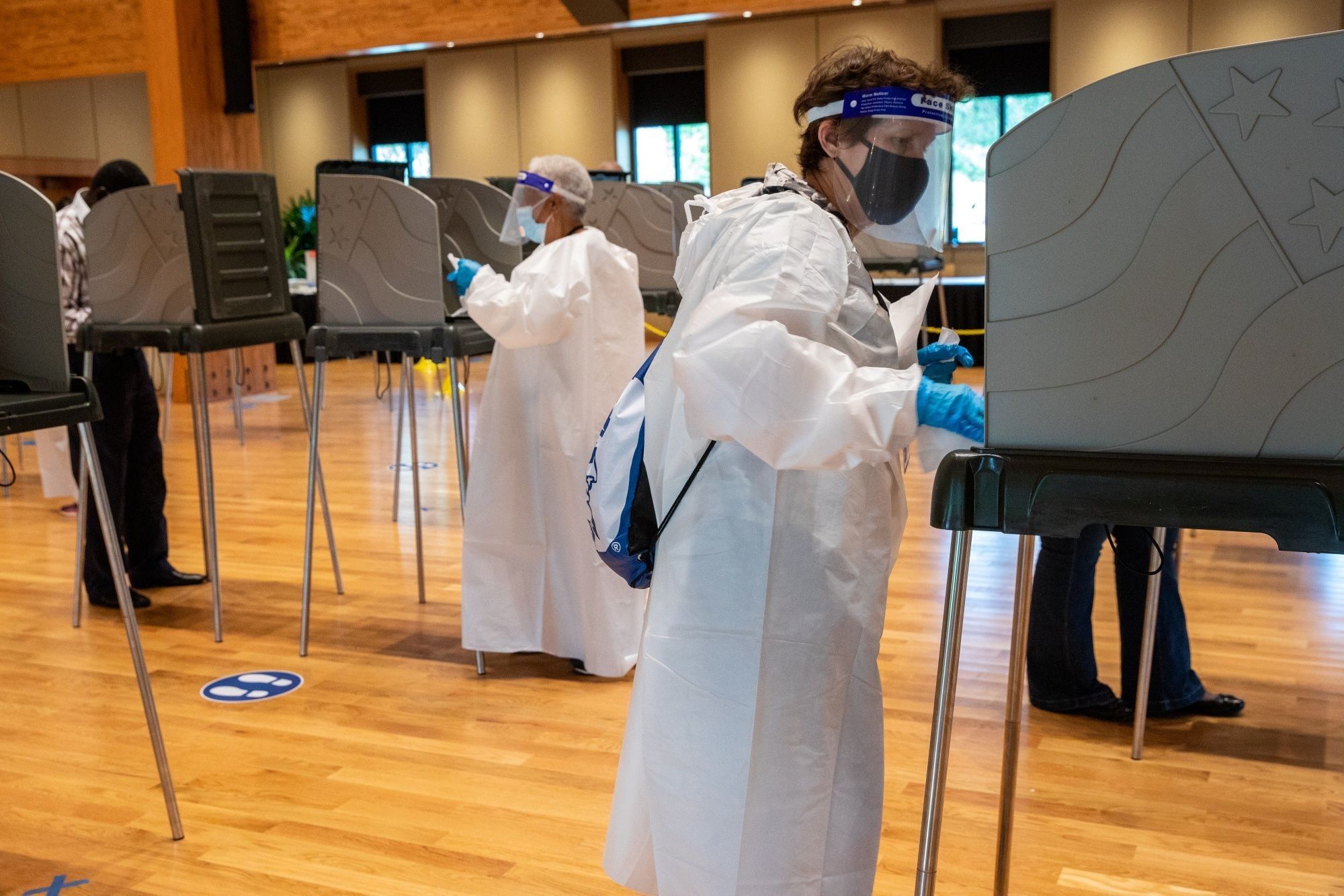 North Carolina Residents Cast Ballots As Early Voting For U.S. Presidential Election Begins