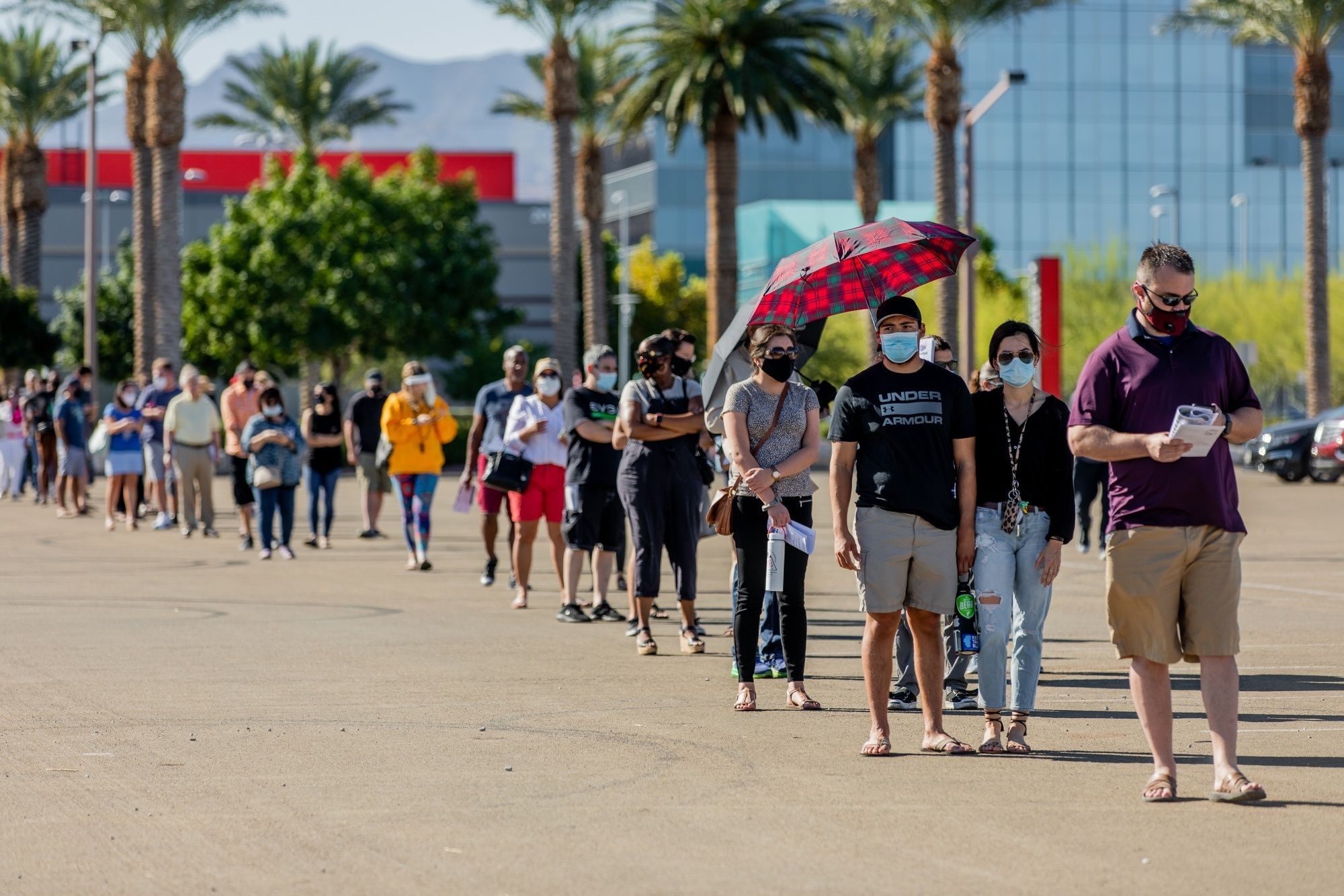 Nevada Residents Cast Ballots As Early Voting For U.S. Presidential Election Begins