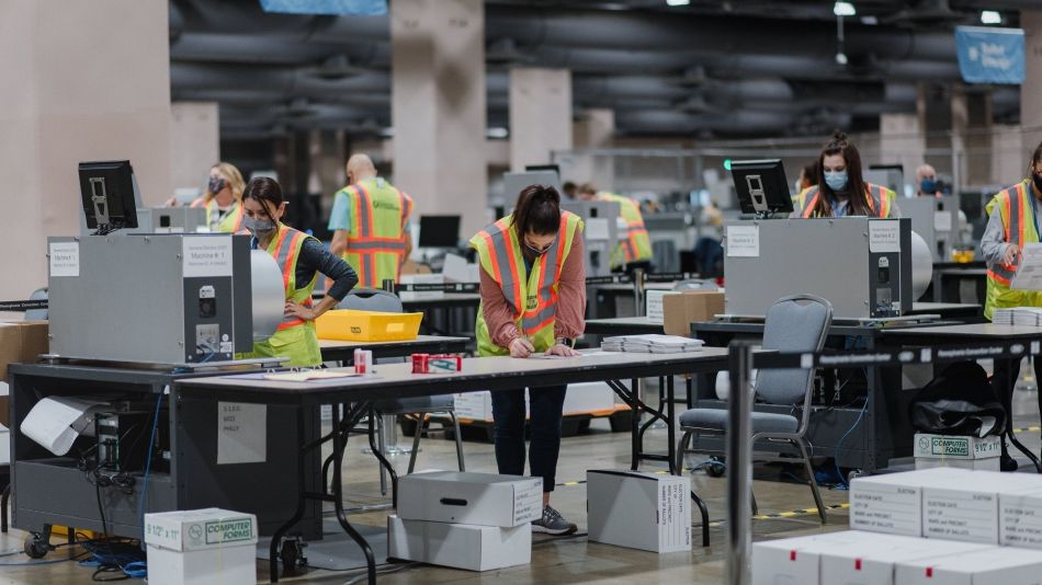 Pennsylvania Officials Count Ballots For 2020 U.S. Presidential Election