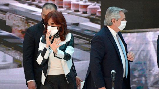 Cristina Kirchner, Alberto Fernández y Martín Guzmán.