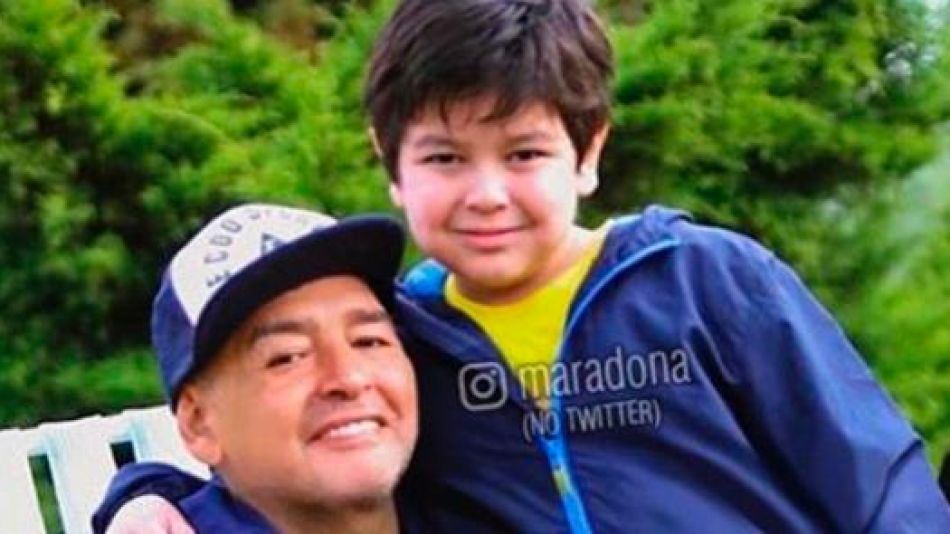Diego Maradona y Dieguito Fernando 