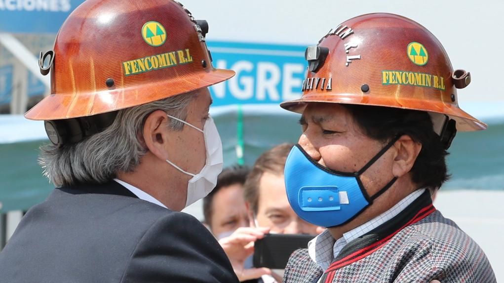 Alberto Fernández y Evo Morales, fotografiados por Béliz