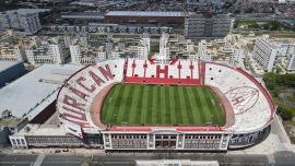 Así se ve el estadio de Huracán desde un dron.