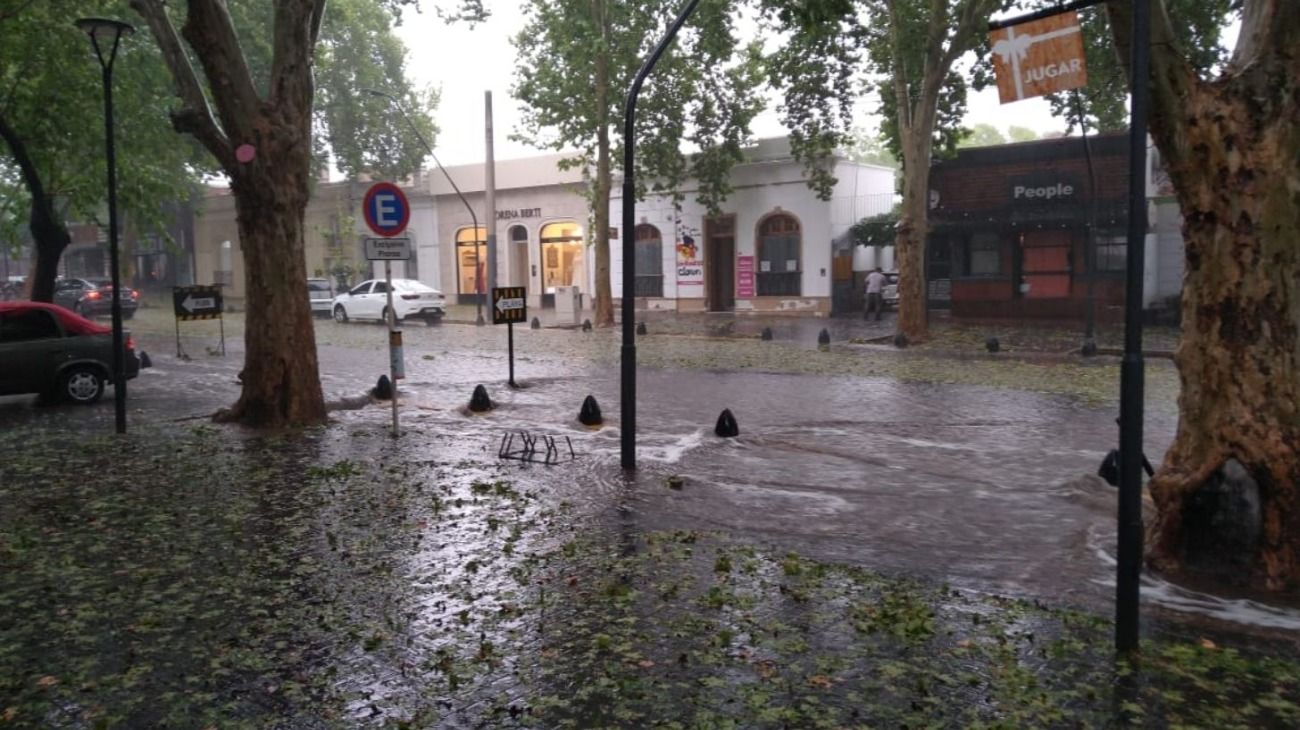 Impactantes imágenes del diluvio y granizo en Mendoza que produjo inundaciones.