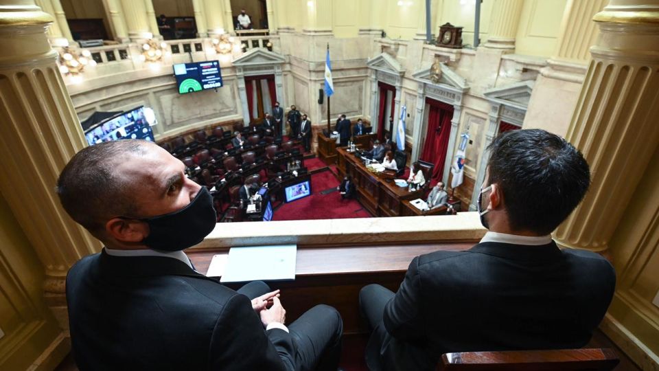 El ministro de Economía Martín Guzmán en el debate del Presupuesto 2021.
