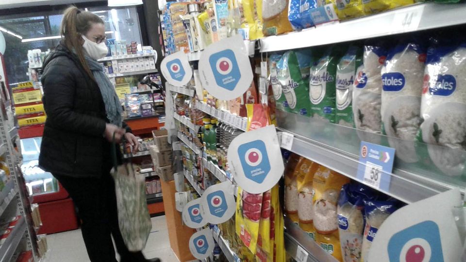 Precios Cuidados nuevo logo en la góndola