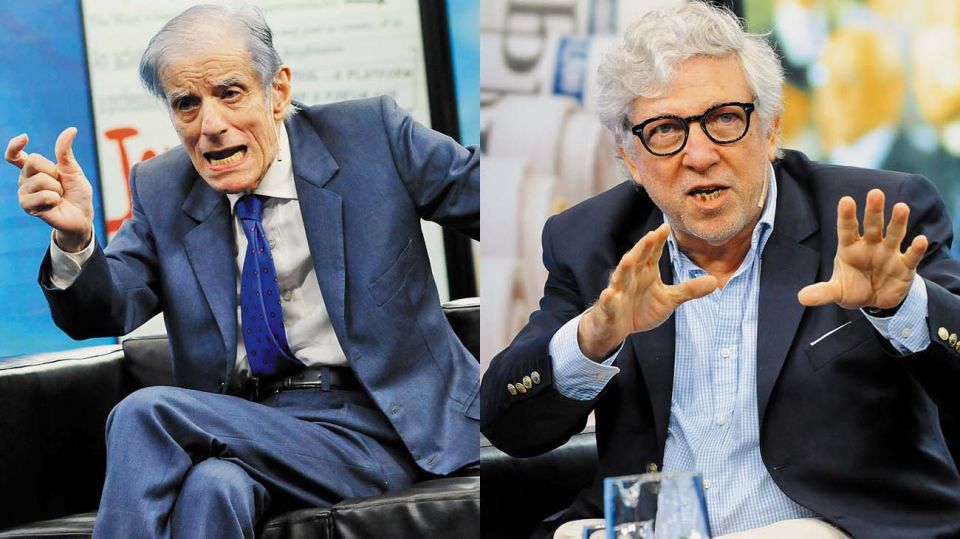 Juan José Sebreli y Marcelo Gioffré, en la entrevista con Jorge Fontevecchia.