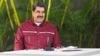 Handout photo released by the Venezuelan Presidency showing President Nicolás Maduro, during a televised announcement in Caracas, on November 8, 2020.