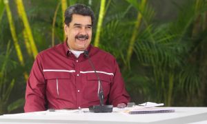 Handout photo released by the Venezuelan Presidency showing President Nicolás Maduro, during a televised announcement in Caracas, on November 8, 2020.